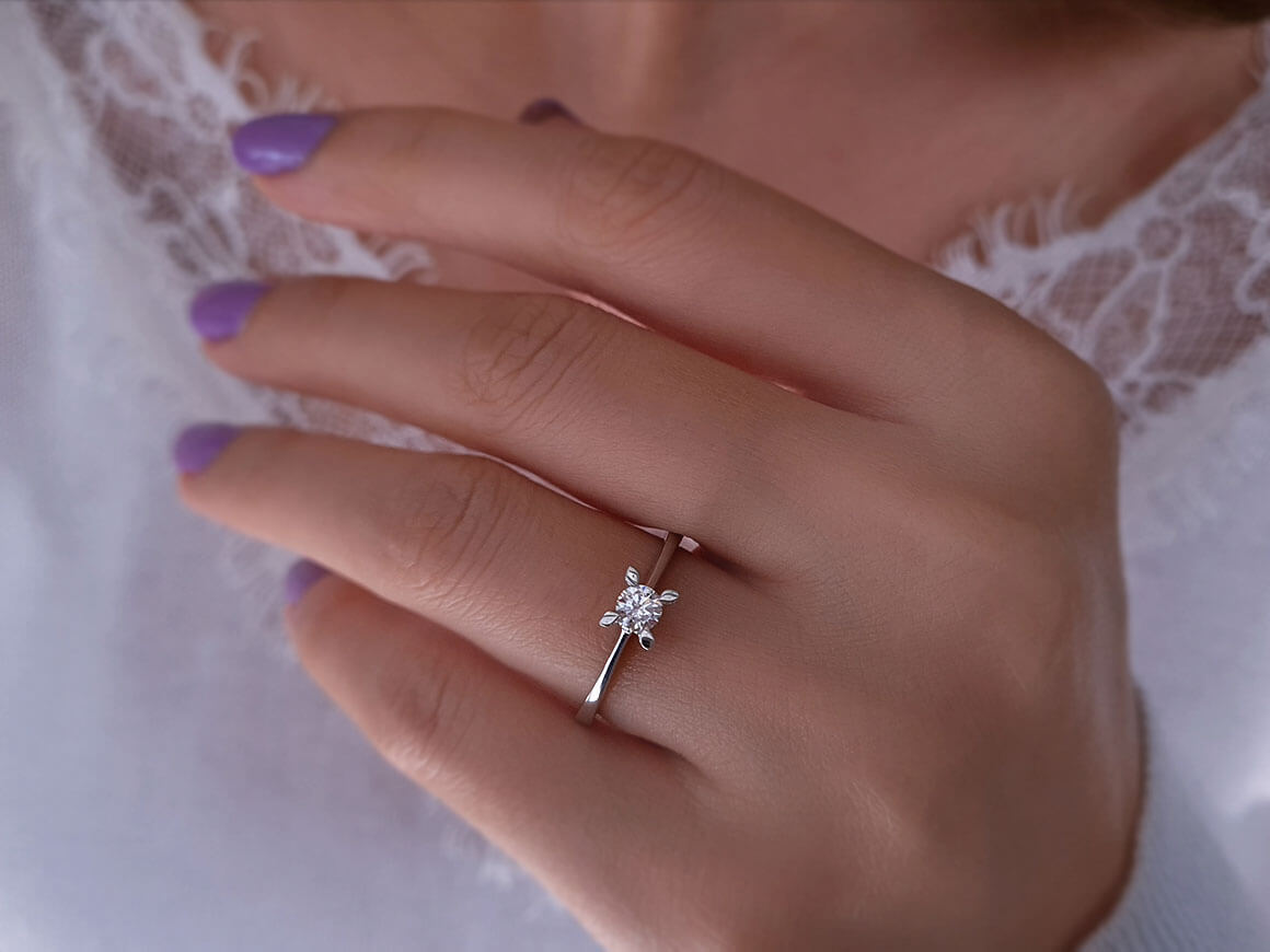 Bague solitaire en diamant de 0,20 carat