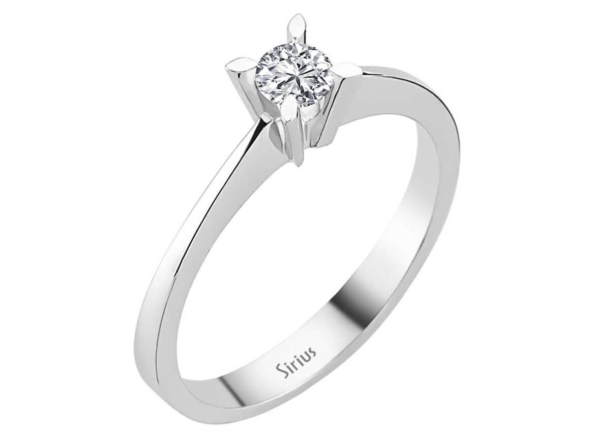 0,20 Karat Diamant Solitär Ring - handgefertigter Diamantschmuck aus Feingold | Sirius Diamant