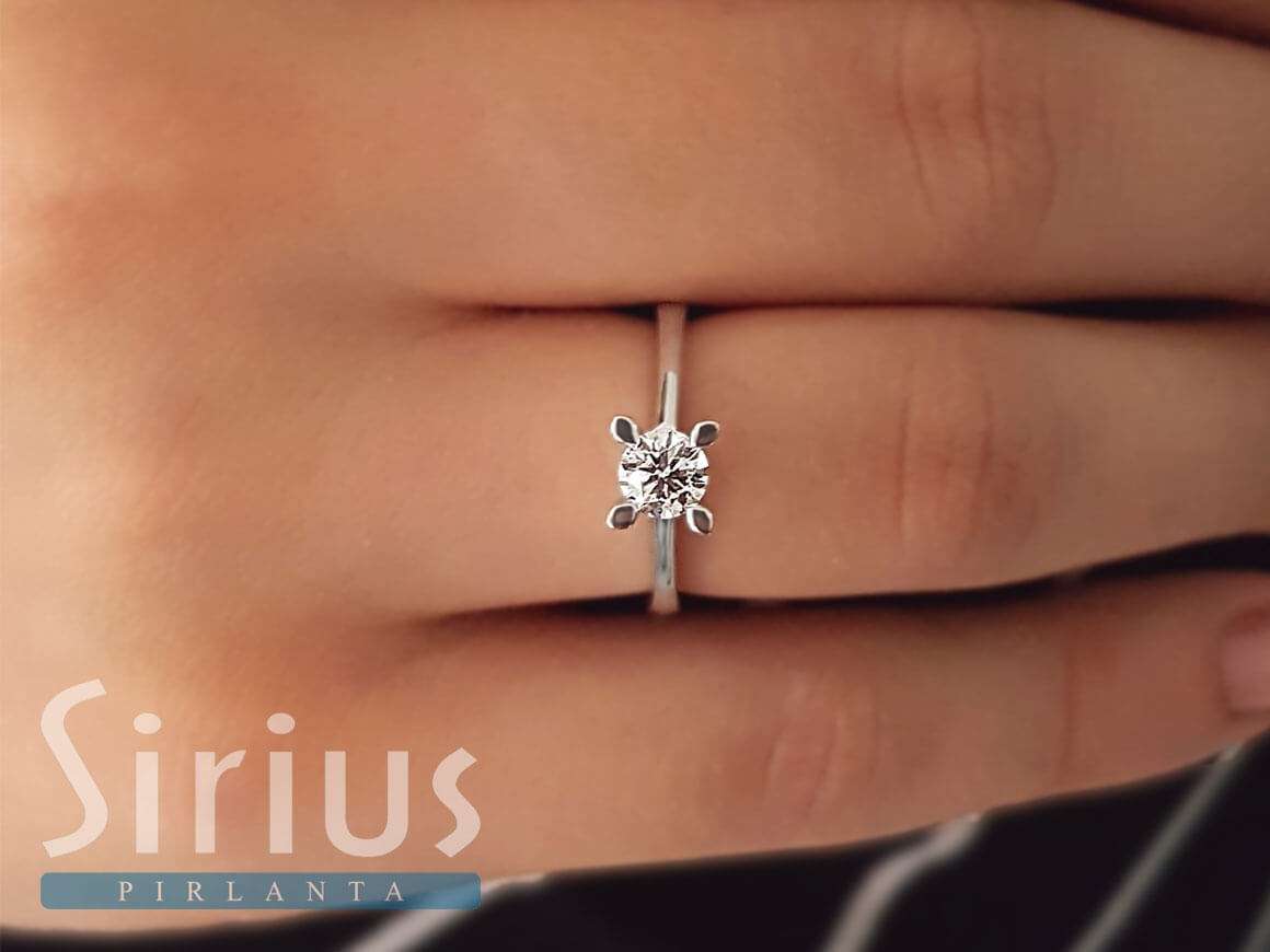 Bague solitaire en diamant de 0,40 carat