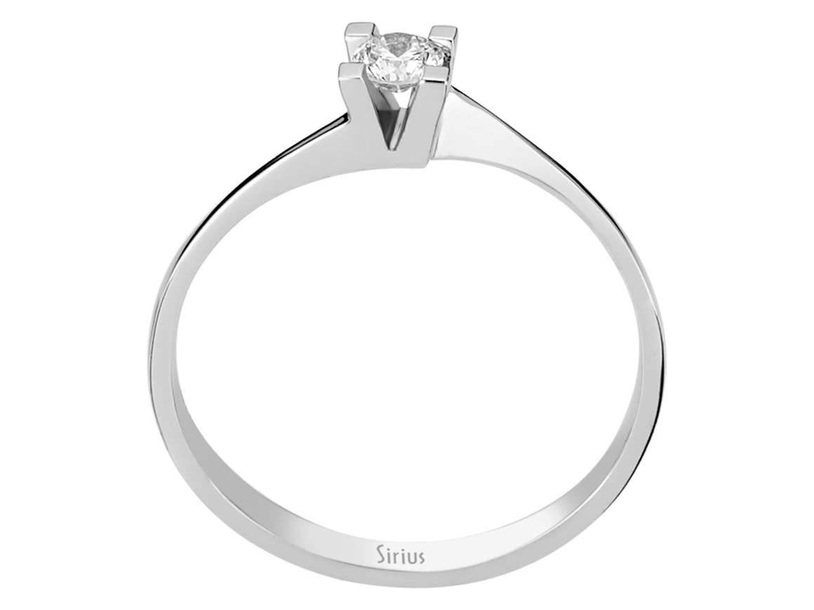 0,17 Karat Diamant Solitär Ring - handgefertigter Diamantschmuck aus Feingold | Sirius Diamant