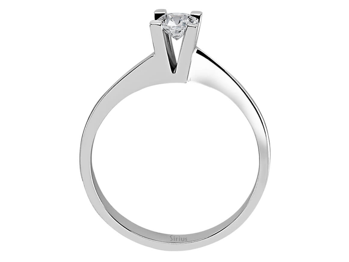 F Farbe 0,31 Karat Diamant Solitär Ring - handgefertigter Diamantschmuck aus Feingold | Sirius Diamant