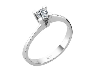 F Color 0.31 Carat Diamond Solitaire Ring