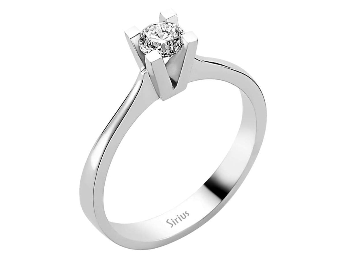 0,31 Karat Diamant Solitär Ring - handgefertigter Diamantschmuck aus Feingold | Sirius Diamant