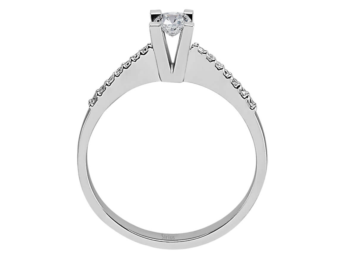 0,32 Gesamtkarat Diamant Solitär Ring - handgefertigter Diamantschmuck aus Feingold | Sirius Diamant