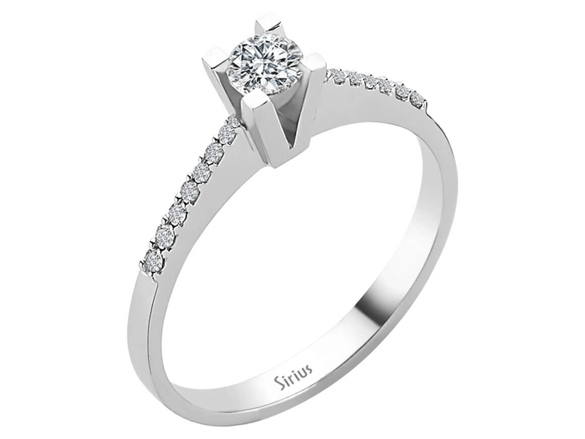 0,32 Gesamtkarat Diamant Solitär Ring - handgefertigter Diamantschmuck aus Feingold | Sirius Diamant