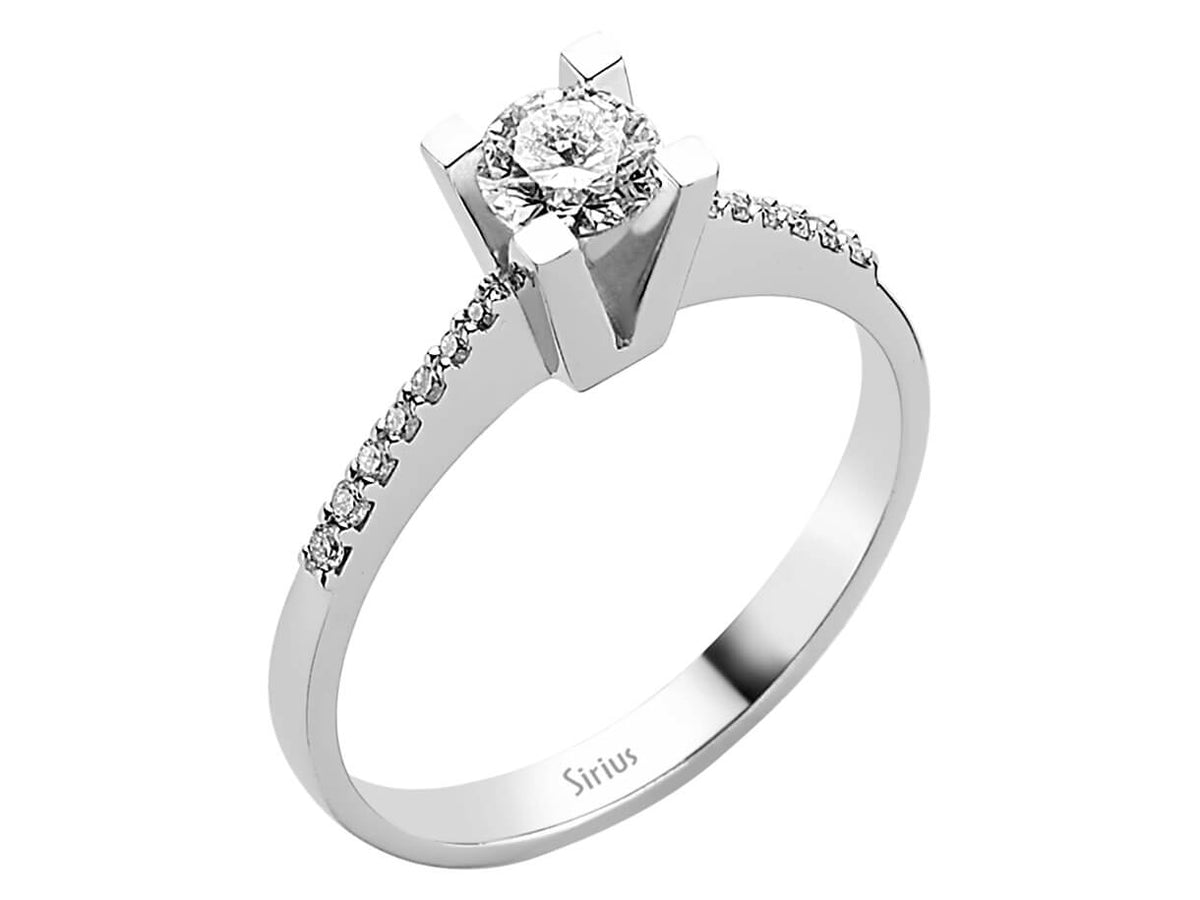 0,48 Gesamtkarat Diamant Solitär Ring - handgefertigter Diamantschmuck aus Feingold | Sirius Diamant