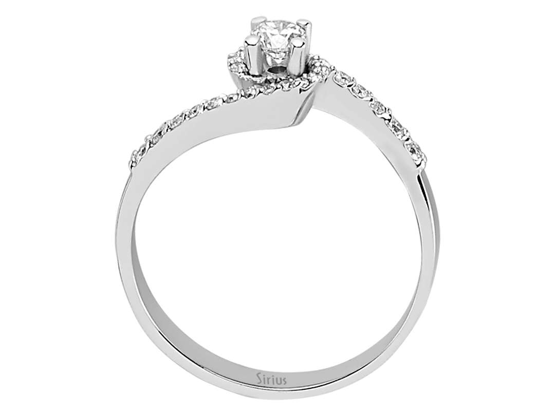 0,40 Gesamtkarat Diamant Solitär Ring - handgefertigter Diamantschmuck aus Feingold | Sirius Diamant