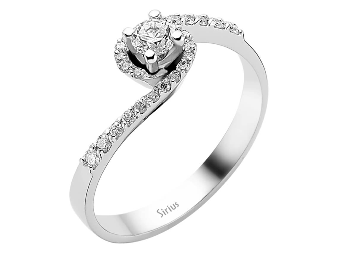 0,40 Gesamtkarat Diamant Solitär Ring - handgefertigter Diamantschmuck aus Feingold | Sirius Diamant