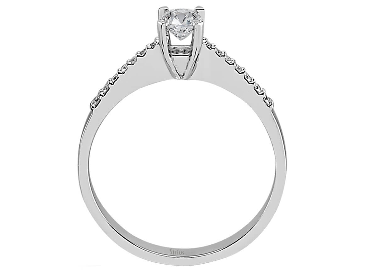 0,38 Gesamtkarat Diamant Solitär Ring - handgefertigter Diamantschmuck aus Feingold | Sirius Diamant