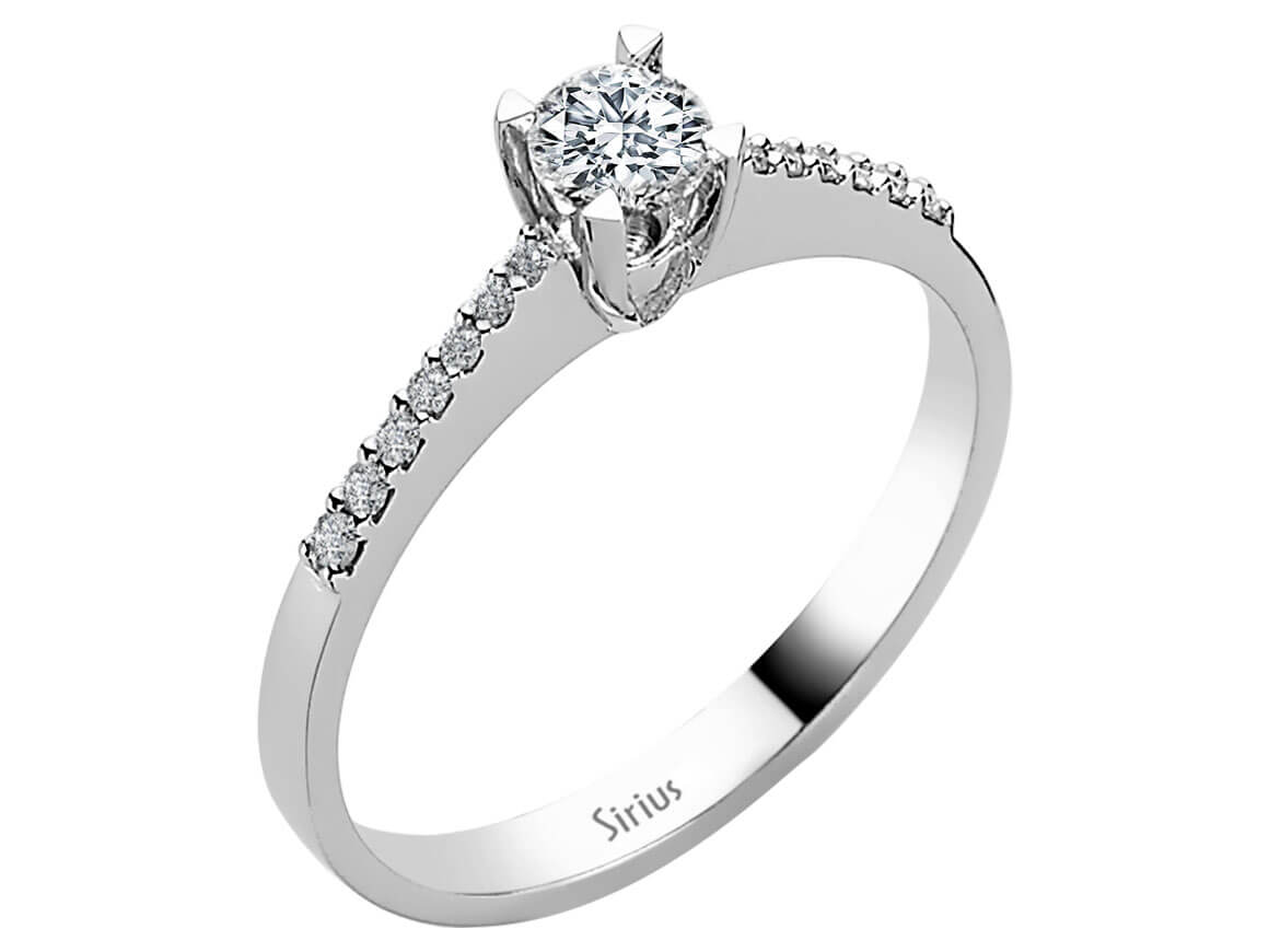 0,38 Gesamtkarat Diamant Solitär Ring - handgefertigter Diamantschmuck aus Feingold | Sirius Diamant