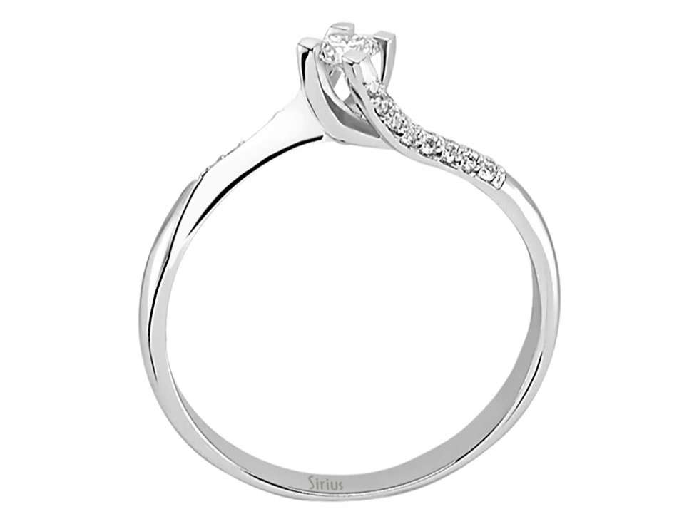 0,16 Gesamtkarat Diamant Solitär Ring - handgefertigter Diamantschmuck aus Feingold | Sirius Diamant