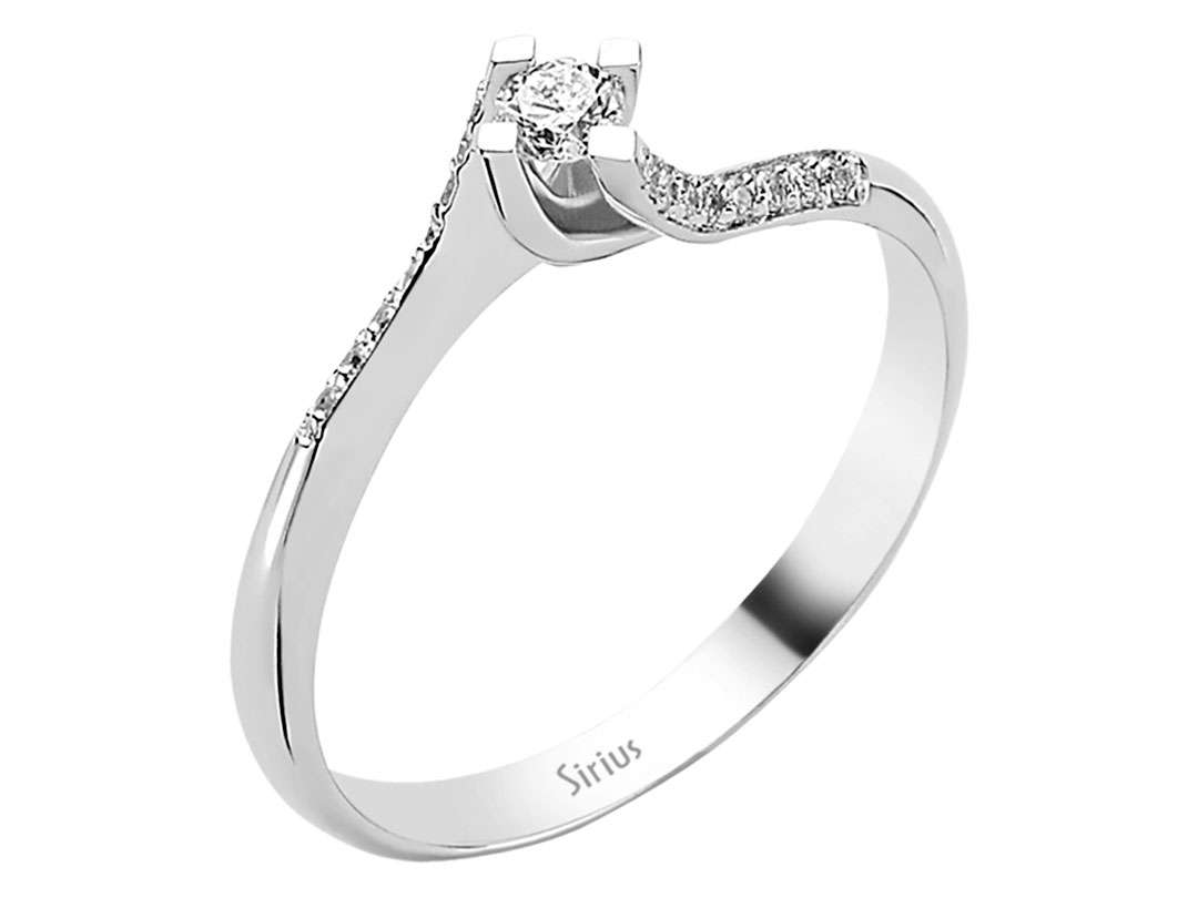 0,16 Gesamtkarat Diamant Solitär Ring - handgefertigter Diamantschmuck aus Feingold | Sirius Diamant
