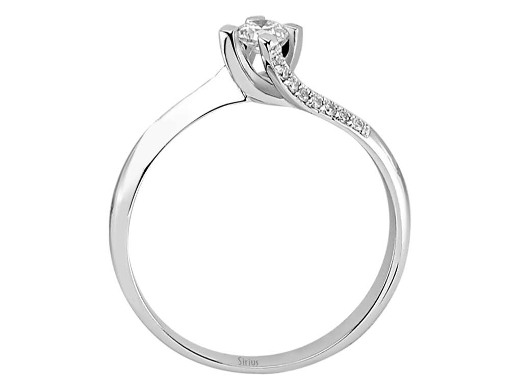 0,24 Gesamtkarat Diamant Solitär Ring - handgefertigter Diamantschmuck aus Feingold | Sirius Diamant