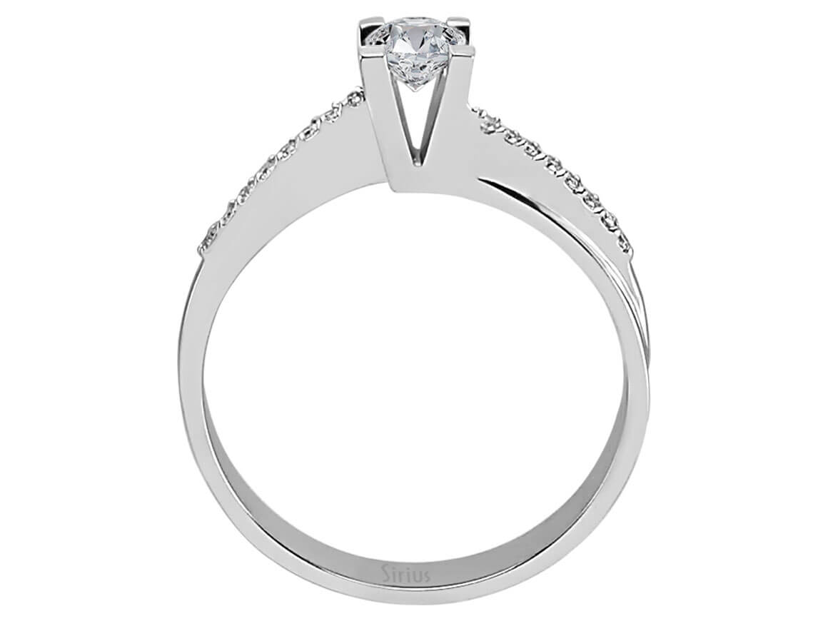 0,37 Gesamtkarat Diamant Solitär Ring - handgefertigter Diamantschmuck aus Feingold | Sirius Diamant