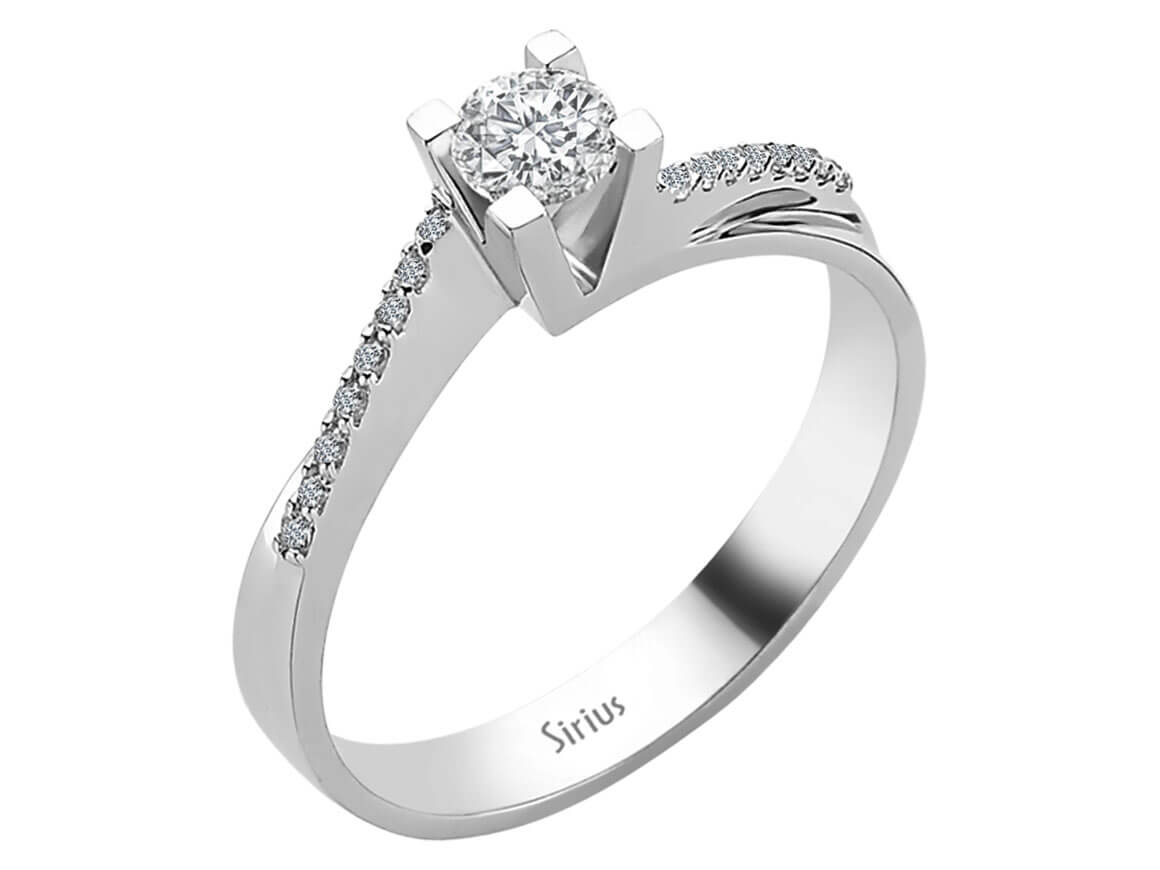 0,37 Gesamtkarat Diamant Solitär Ring - handgefertigter Diamantschmuck aus Feingold | Sirius Diamant