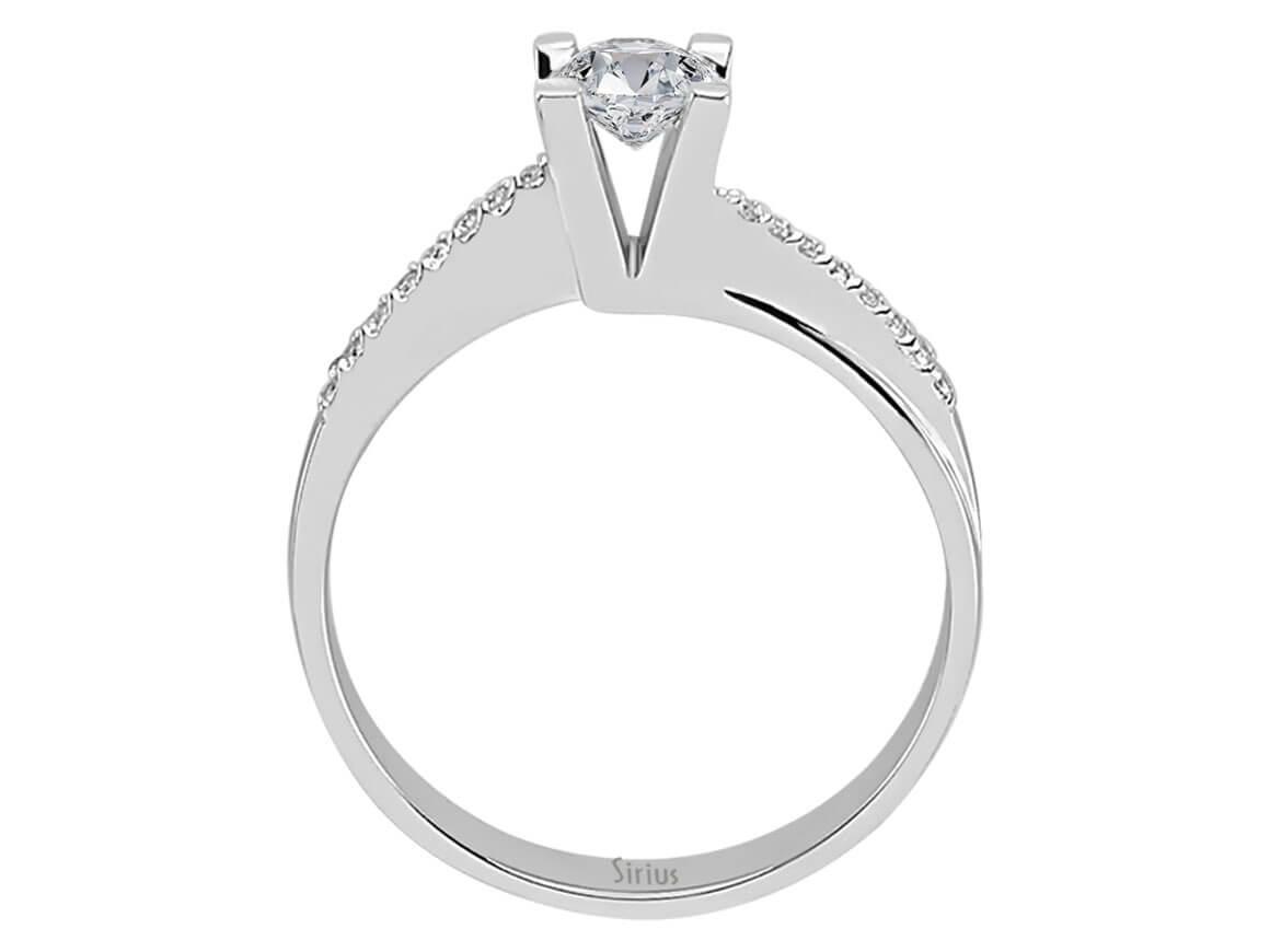 0,46 Gesamtkarat Diamant Solitär Ring - handgefertigter Diamantschmuck aus Feingold | Sirius Diamant