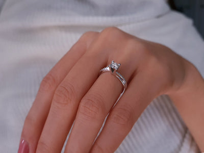 0.46 total carat diamond solitaire ring
