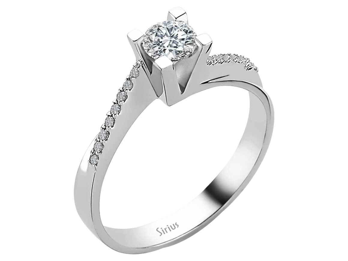 0,46 Gesamtkarat Diamant Solitär Ring - handgefertigter Diamantschmuck aus Feingold | Sirius Diamant