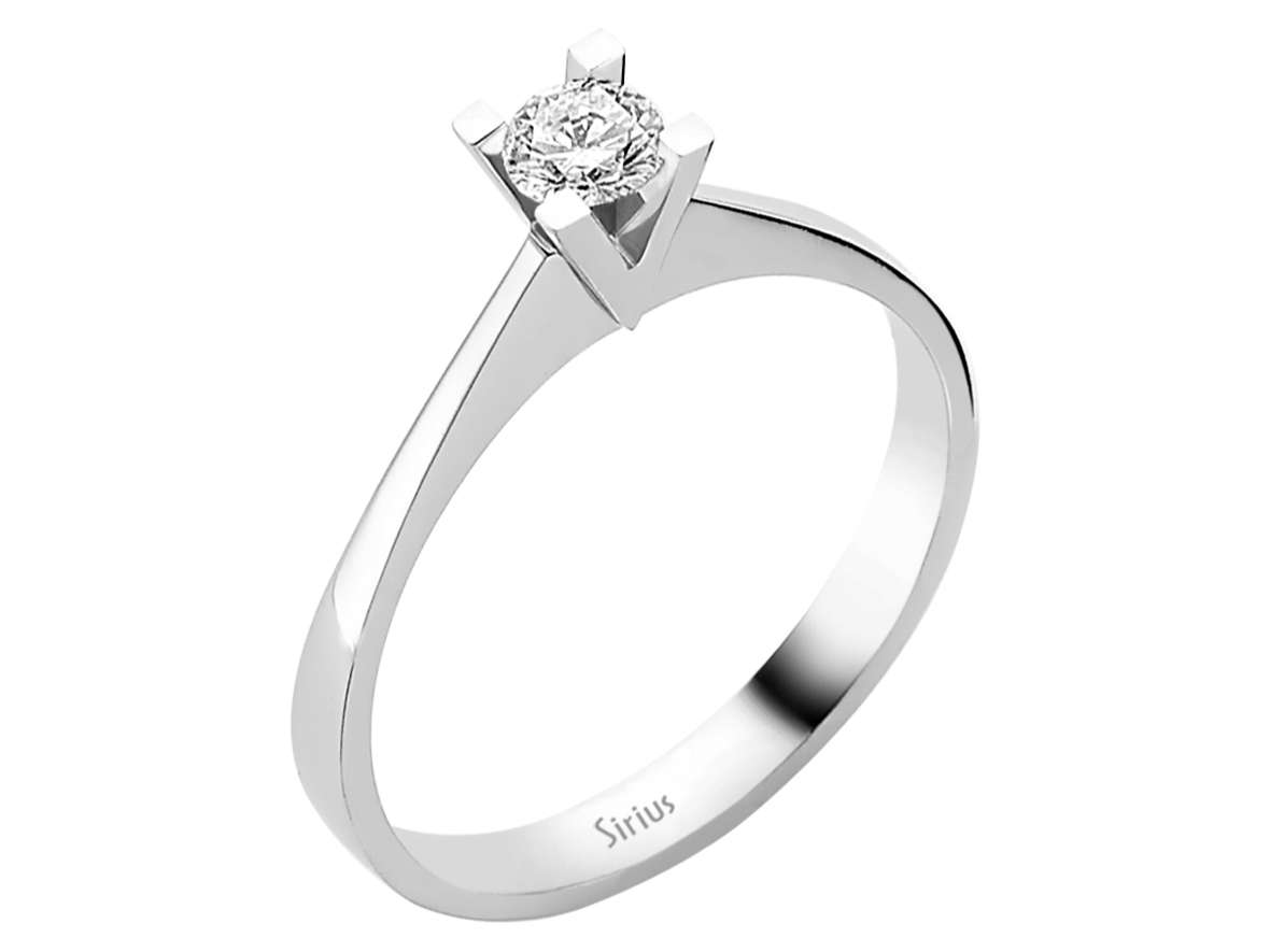 0,21 Karat Diamant Solitär Ring - handgefertigter Diamantschmuck aus Feingold | Sirius Diamant