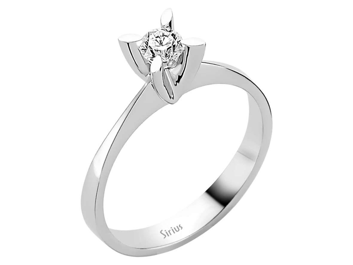 0,22 Karat Diamant Solitär Ring - handgefertigter Diamantschmuck aus Feingold | Sirius Diamant
