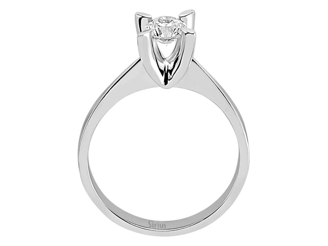 0,42 Karat Diamant Solitär Ring - handgefertigter Diamantschmuck aus Feingold | Sirius Diamant