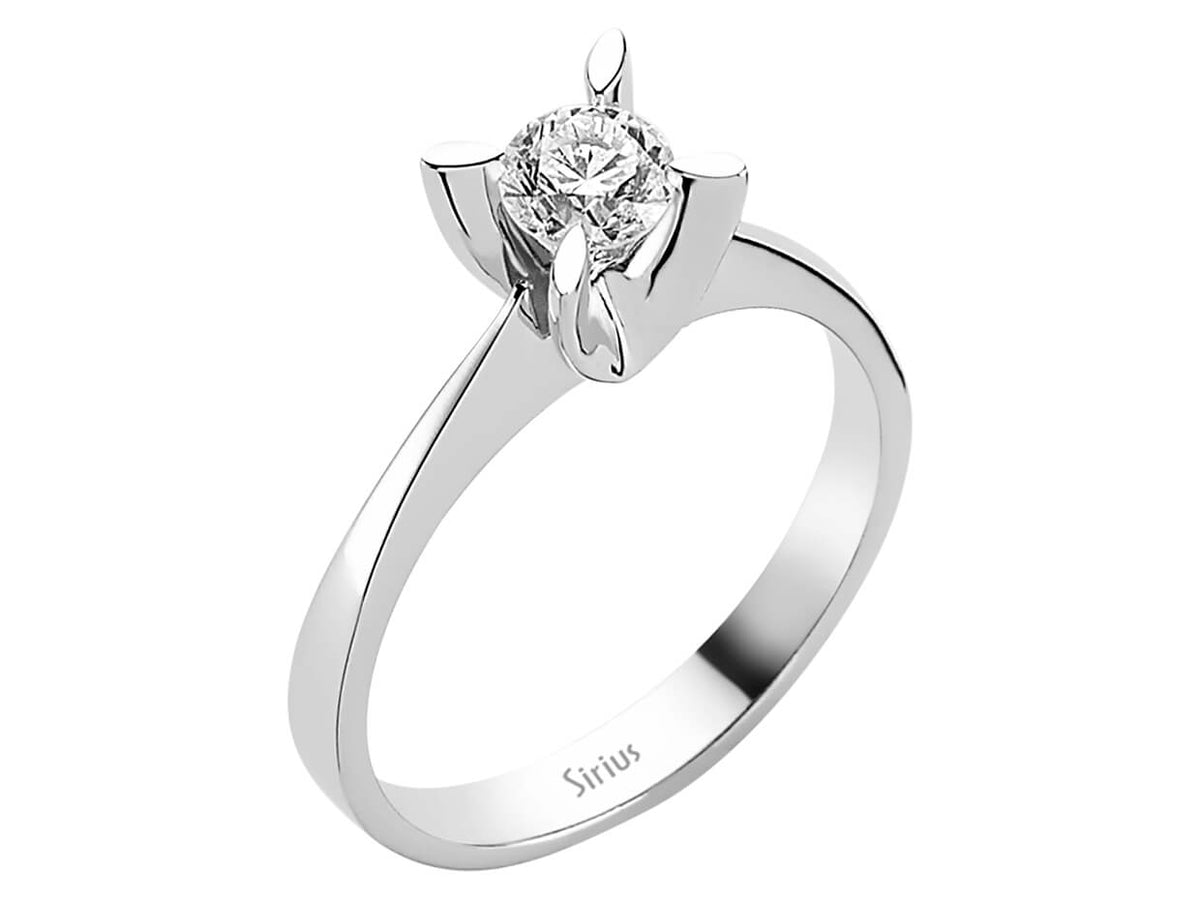 0,42 Karat Diamant Solitär Ring - handgefertigter Diamantschmuck aus Feingold | Sirius Diamant