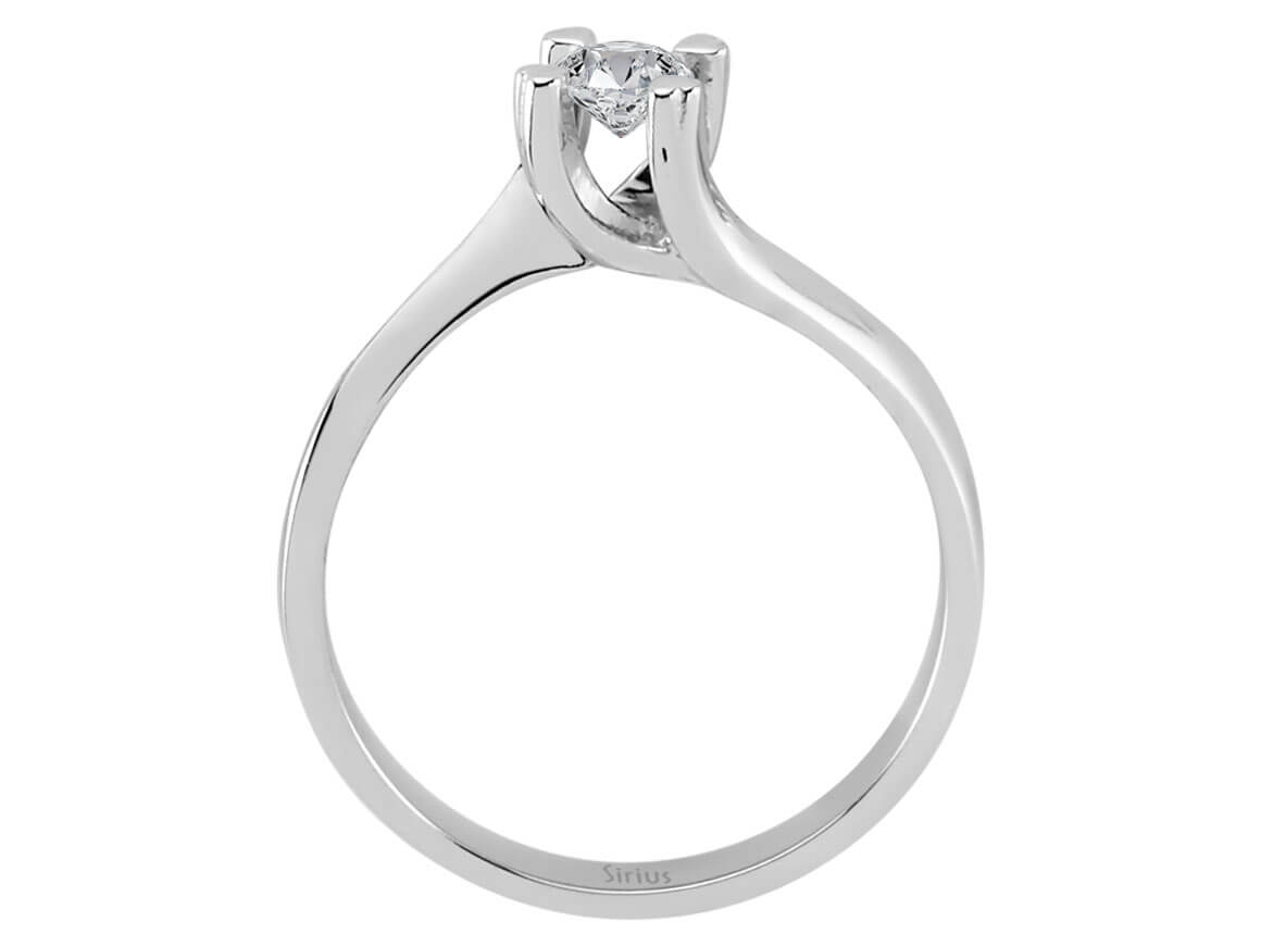 0,23 Karat Diamant Solitär Ring - handgefertigter Diamantschmuck aus Feingold | Sirius Diamant