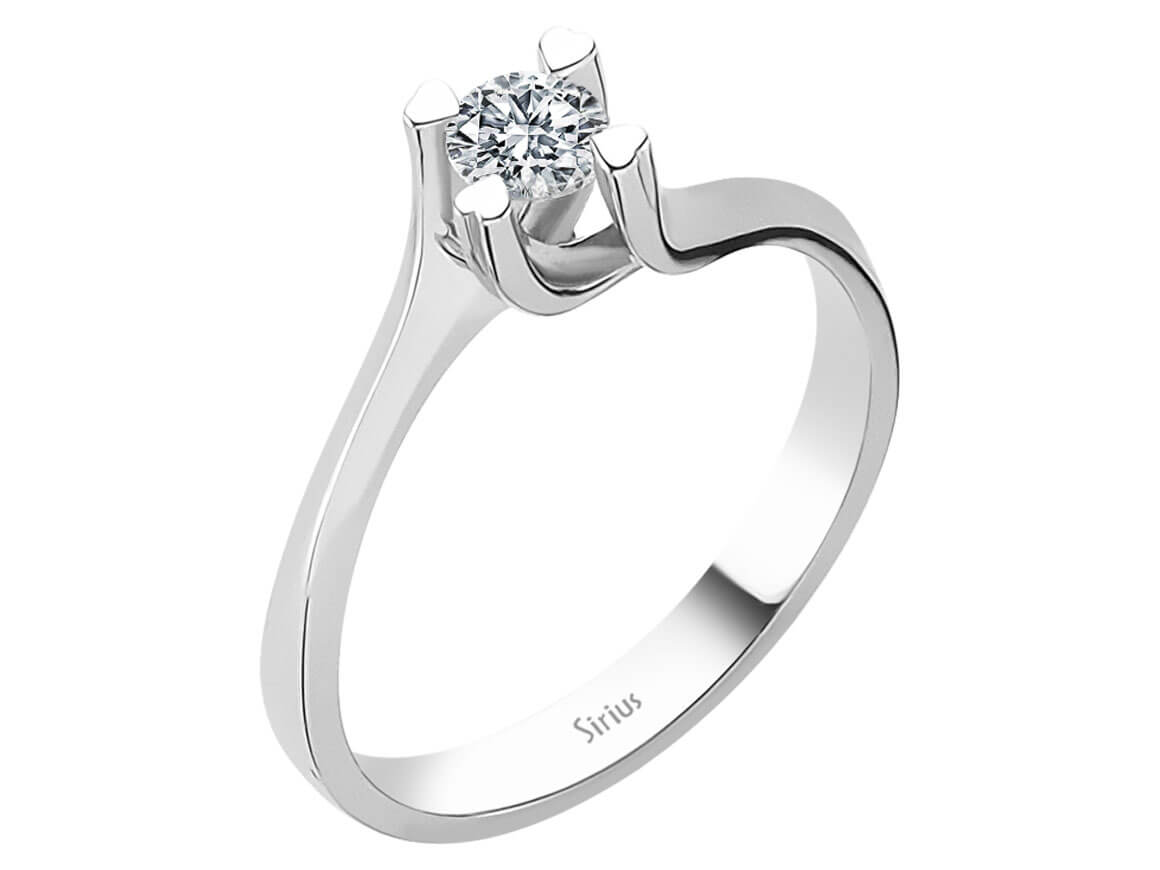 0,23 Karat Diamant Solitär Ring - handgefertigter Diamantschmuck aus Feingold | Sirius Diamant