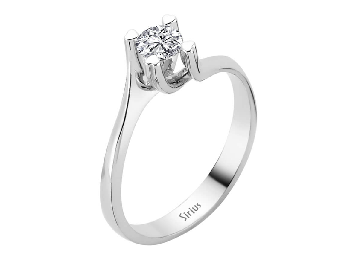 0,35 karat Diamant Solitär Ring - handgefertigter Diamantschmuck aus Feingold | Sirius Diamant