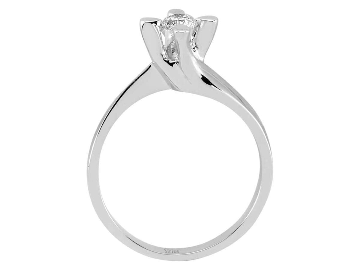 0,24 Karat Diamant Solitär Ring - handgefertigter Diamantschmuck aus Feingold | Sirius Diamant