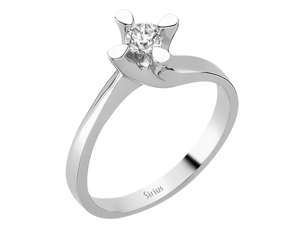 0,24 Karat Diamant Solitär Ring - handgefertigter Diamantschmuck aus Feingold | Sirius Diamant