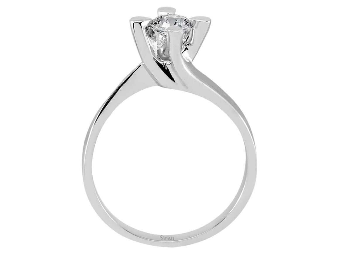 0,39 Karat Diamant Solitär Ring - handgefertigter Diamantschmuck aus Feingold | Sirius Diamant