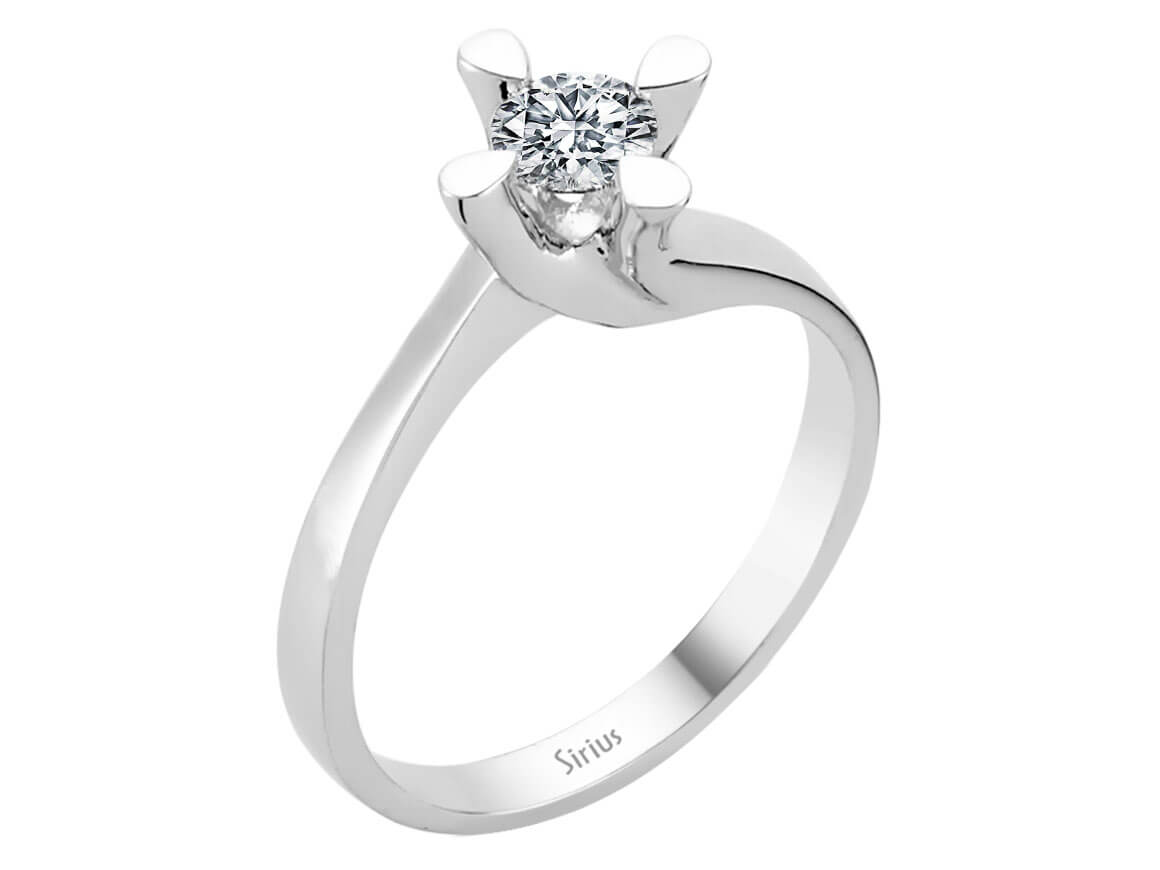 0,39 Karat Diamant Solitär Ring - handgefertigter Diamantschmuck aus Feingold | Sirius Diamant