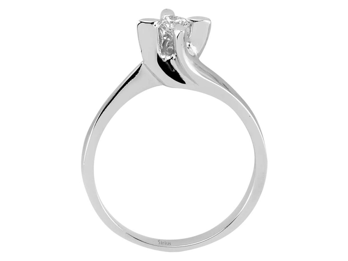 0,16 Karat Diamant Solitär Ring - handgefertigter Diamantschmuck aus Feingold | Sirius Diamant