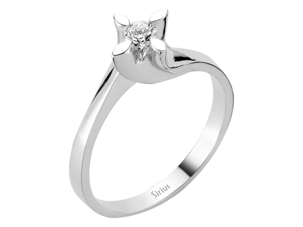 0,16 Karat Diamant Solitär Ring - handgefertigter Diamantschmuck aus Feingold | Sirius Diamant
