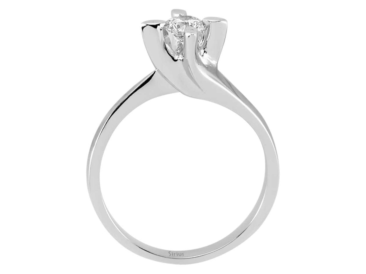 0,35 Karat Diamant Solitär Ring - handgefertigter Diamantschmuck aus Feingold | Sirius Diamant