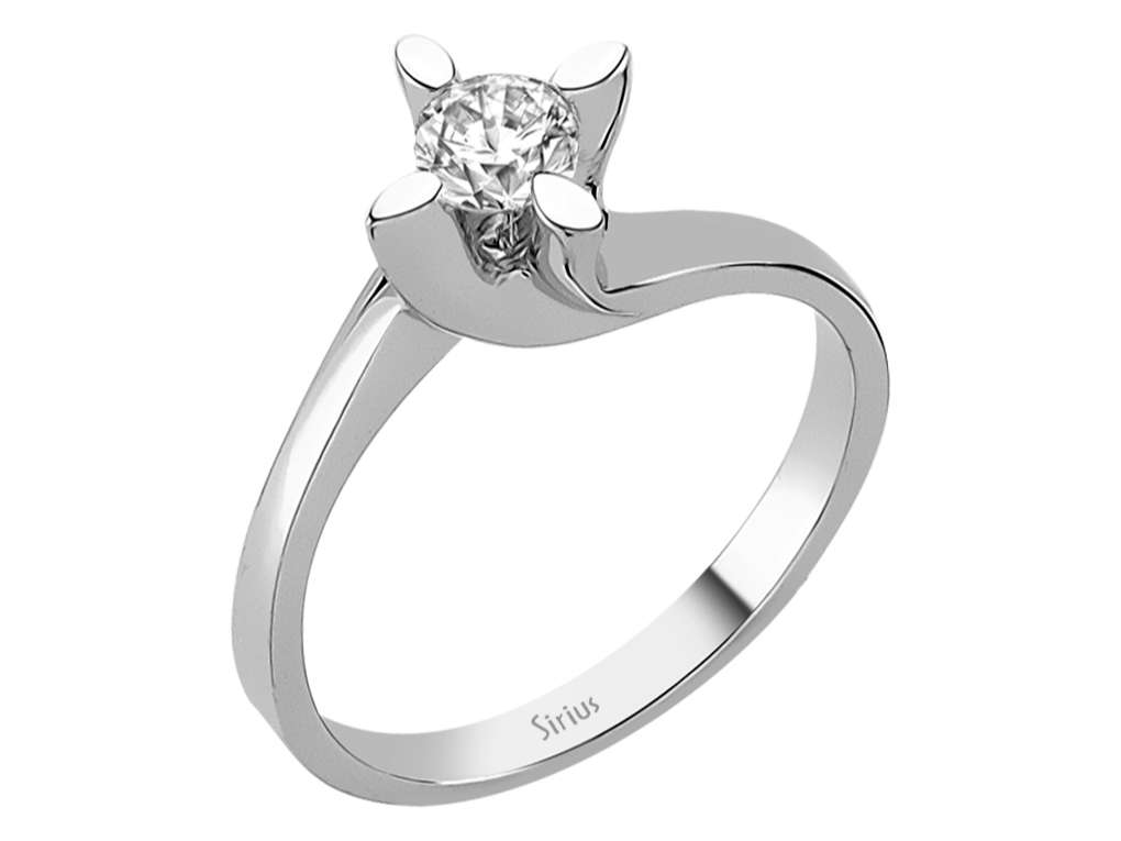 0,35 Karat Diamant Solitär Ring - handgefertigter Diamantschmuck aus Feingold | Sirius Diamant