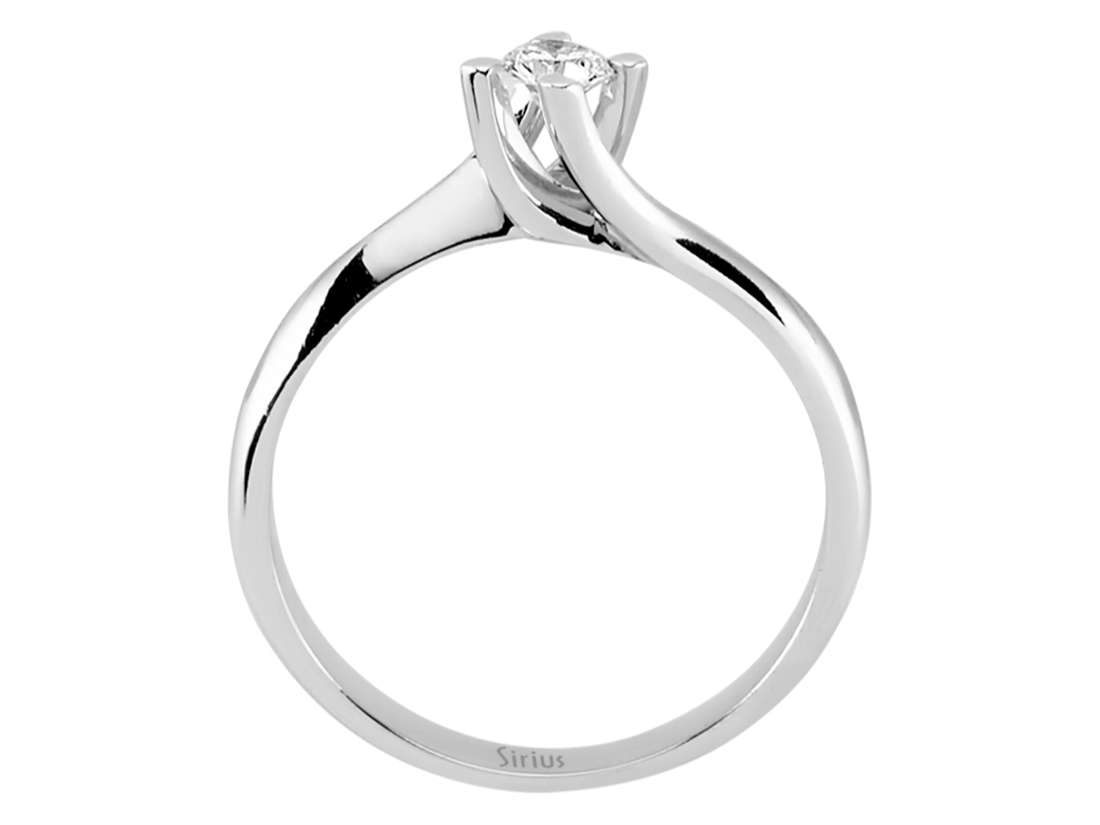 0,16 Karat Diamant Solitär Ring - handgefertigter Diamantschmuck aus Feingold | Sirius Diamant
