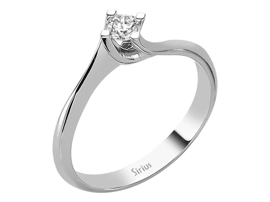 0,16 Karat Diamant Solitär Ring - handgefertigter Diamantschmuck aus Feingold | Sirius Diamant