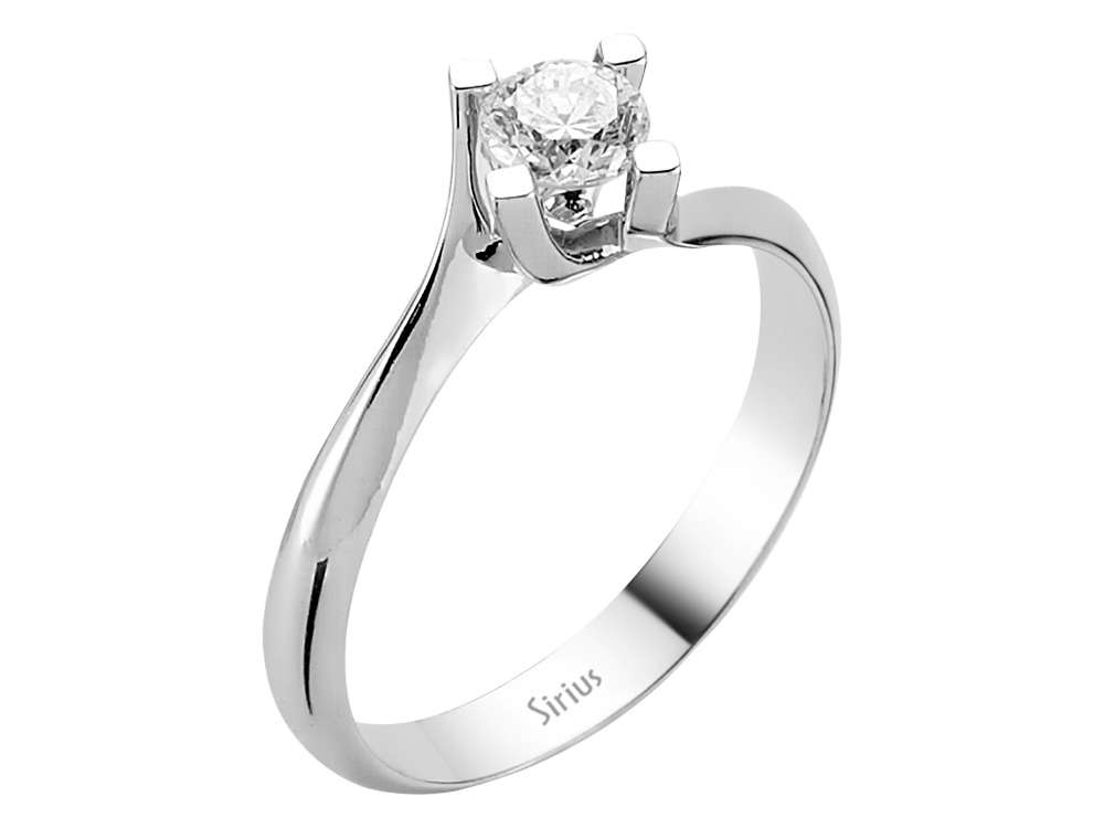 0,38 Karat Diamant Solitär Ring - handgefertigter Diamantschmuck aus Feingold | Sirius Diamant
