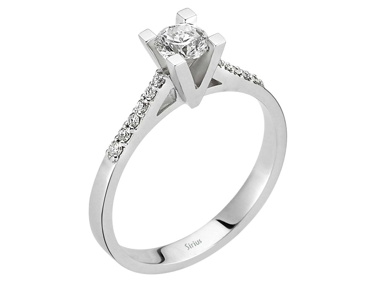 0,53 Gesamntkarat Diamant Solitär Ring – handgefertigter Diamantschmuck aus Feingold | Sirius Diamant