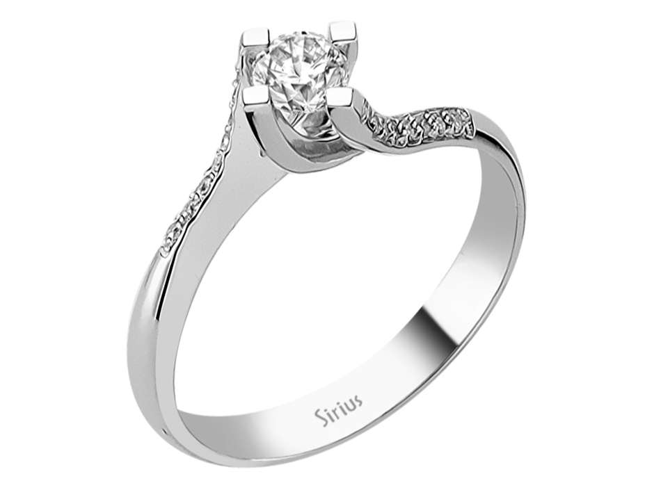 0,37 Gesamtkarat Diamant Solitär Ring - handgefertigter Diamantschmuck aus Feingold | Sirius Diamant