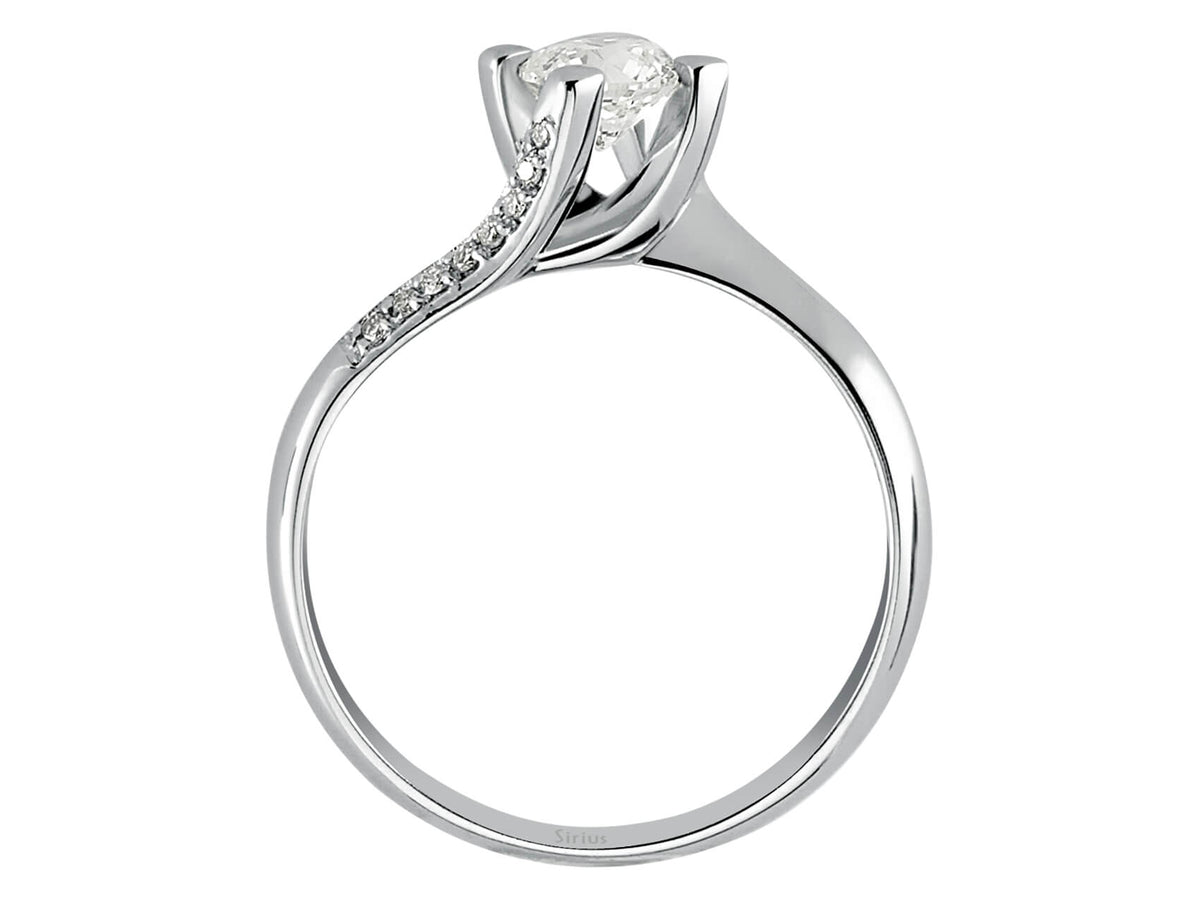 0,46 Gesamtkarat Diamant Solitär Ring – handgefertigter Diamantschmuck aus Feingold | Sirius Diamant