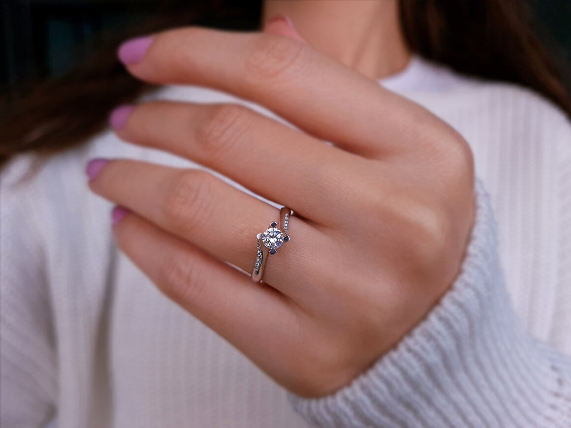 0.46 total carat diamond solitaire ring
