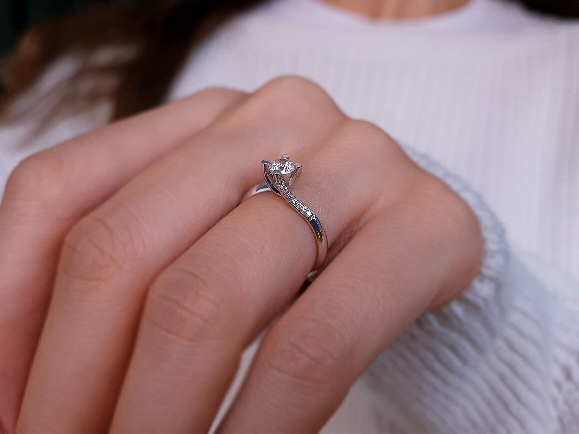 0.46 total carat diamond solitaire ring