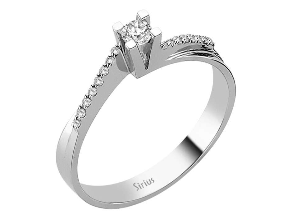 0.16 total carat diamond solitaire ring