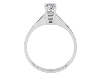 0.29 carat diamond solitaire ring in 18 K