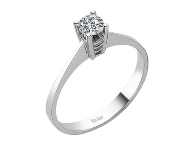 0.29 carat diamond solitaire ring in 18 K