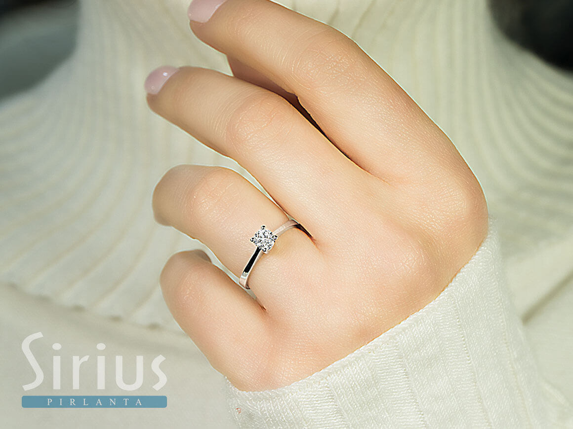 Bague solitaire en diamant de 0,40 carat
