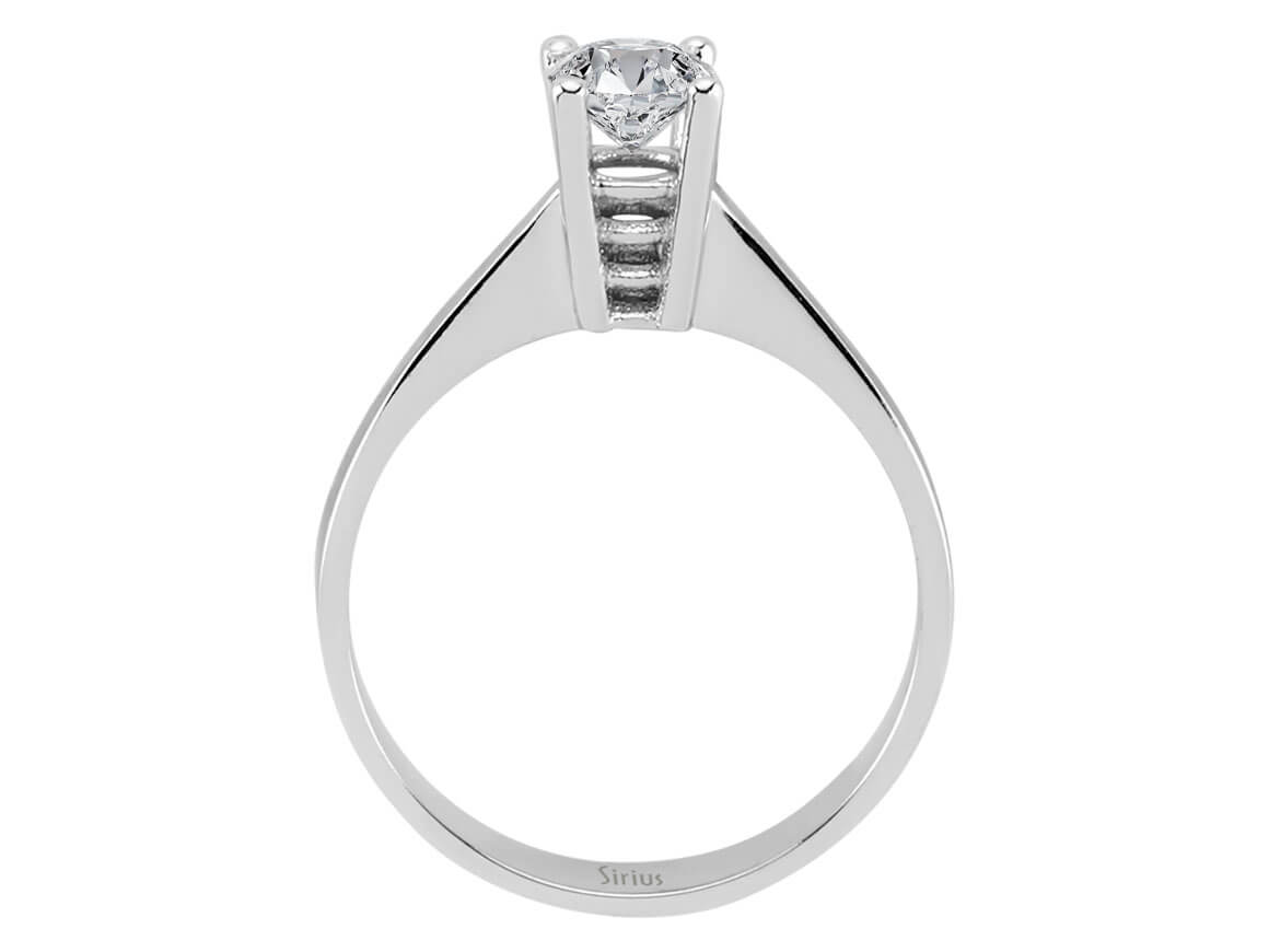 0.53 carat diamond solitaire ring in 18 K